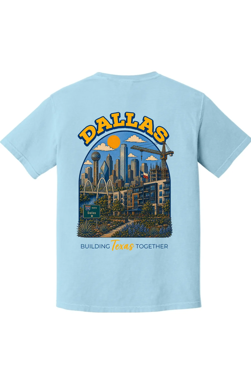 Alternative view of Dallas City Tee